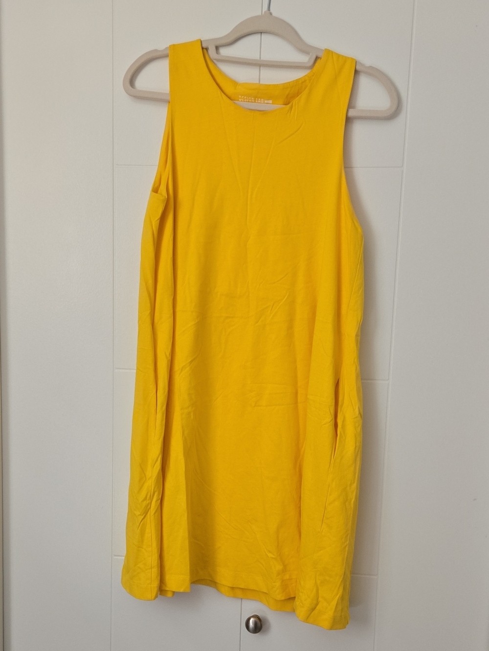 Design Lab Yellow Sleeveless Shift Dress